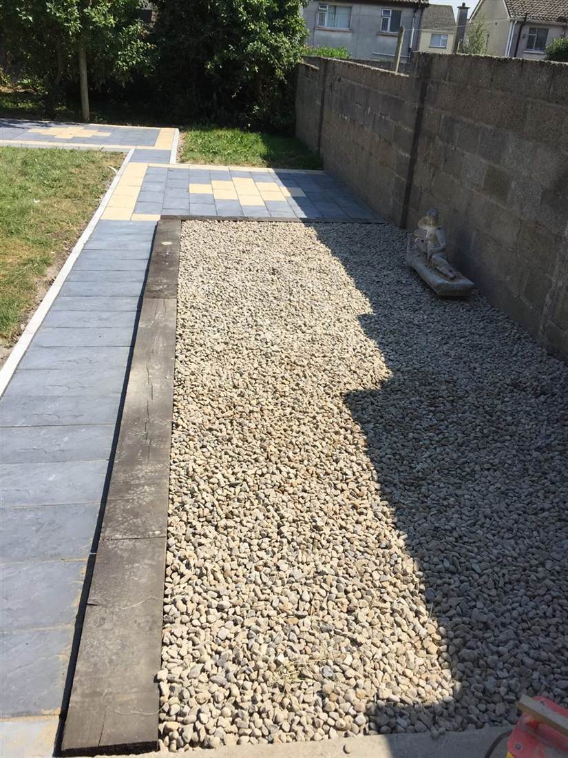 Foundation dug for a house extension